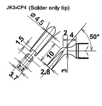 ปลายหัวแร้งซามูไร Cera cote samurai solder tip jk3-cp4